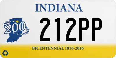 IN license plate 212PP