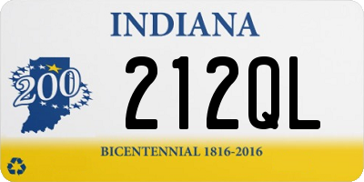 IN license plate 212QL