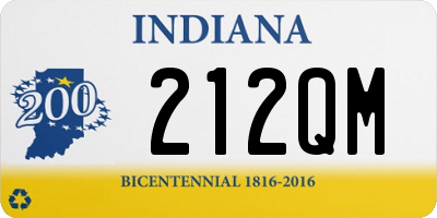 IN license plate 212QM