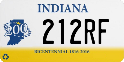 IN license plate 212RF