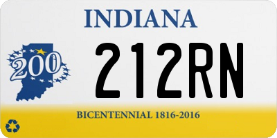 IN license plate 212RN