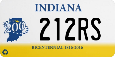 IN license plate 212RS