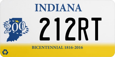 IN license plate 212RT