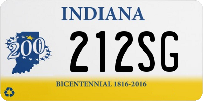 IN license plate 212SG