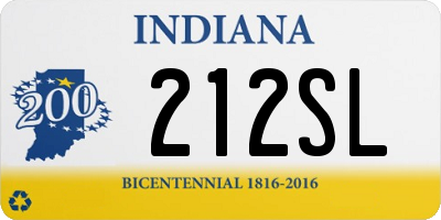 IN license plate 212SL