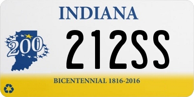 IN license plate 212SS