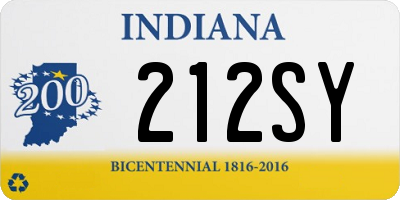 IN license plate 212SY