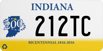 IN license plate 212TC