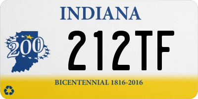 IN license plate 212TF