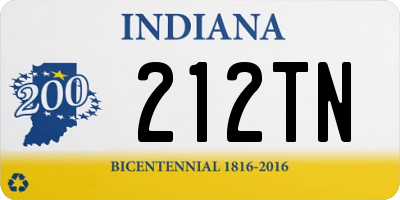 IN license plate 212TN