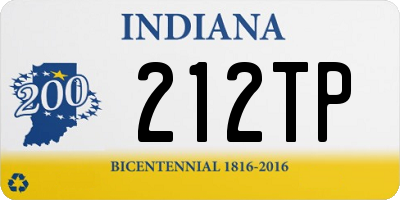 IN license plate 212TP