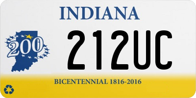 IN license plate 212UC