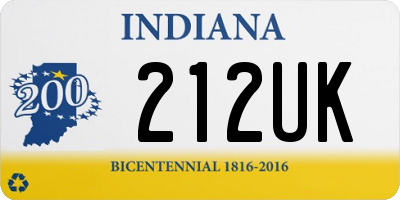 IN license plate 212UK