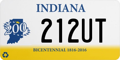 IN license plate 212UT