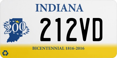 IN license plate 212VD