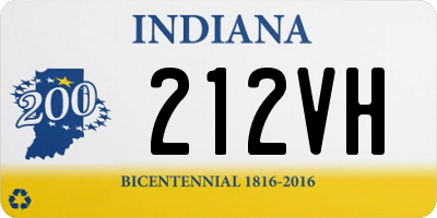 IN license plate 212VH