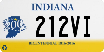 IN license plate 212VI