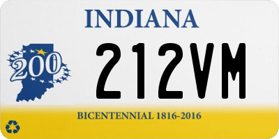 IN license plate 212VM