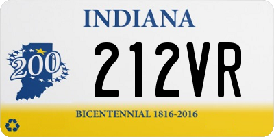 IN license plate 212VR