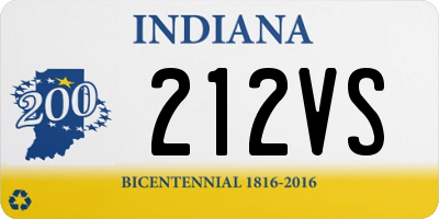 IN license plate 212VS
