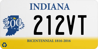 IN license plate 212VT