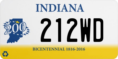 IN license plate 212WD