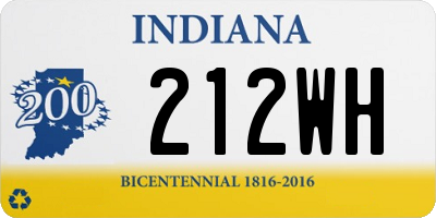 IN license plate 212WH