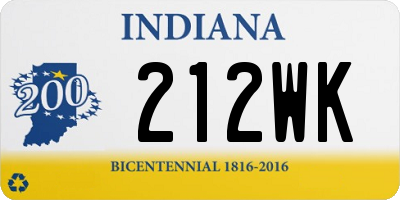 IN license plate 212WK