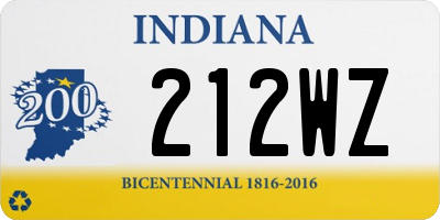 IN license plate 212WZ