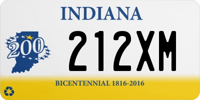 IN license plate 212XM