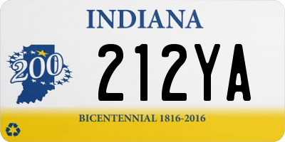 IN license plate 212YA