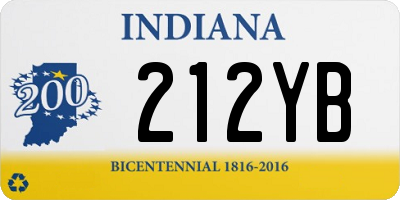 IN license plate 212YB