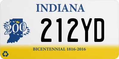 IN license plate 212YD