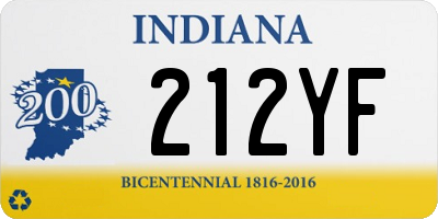 IN license plate 212YF