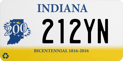 IN license plate 212YN