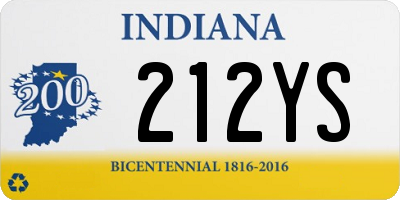 IN license plate 212YS