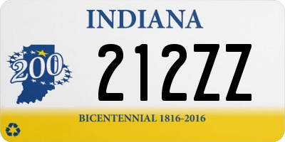 IN license plate 212ZZ