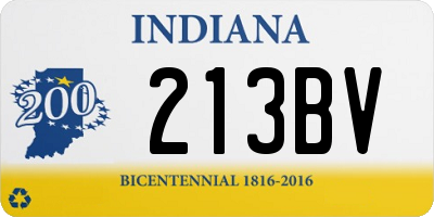 IN license plate 213BV