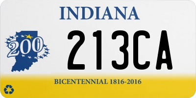 IN license plate 213CA