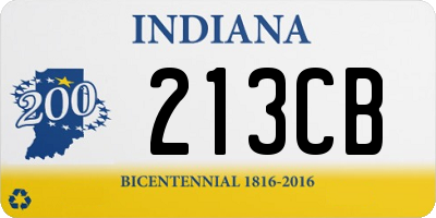 IN license plate 213CB