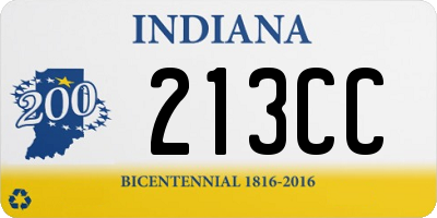 IN license plate 213CC