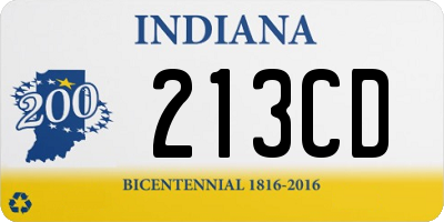 IN license plate 213CD