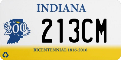 IN license plate 213CM