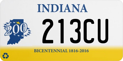 IN license plate 213CU