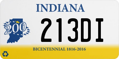 IN license plate 213DI