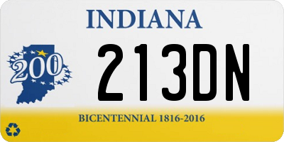 IN license plate 213DN