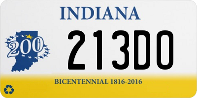 IN license plate 213DO