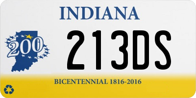 IN license plate 213DS