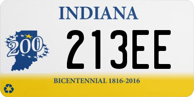 IN license plate 213EE