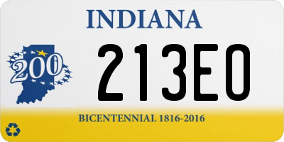 IN license plate 213EO